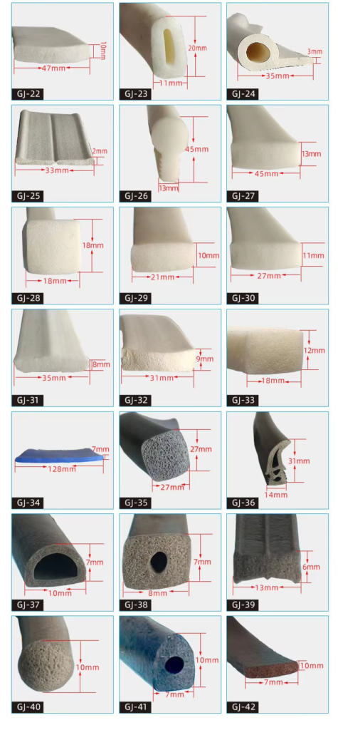 low compression set silicone foam weather seal for curtain wall installation